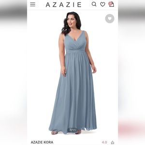 Azazie Kora Dusty Blue Bridesmaid Dress
